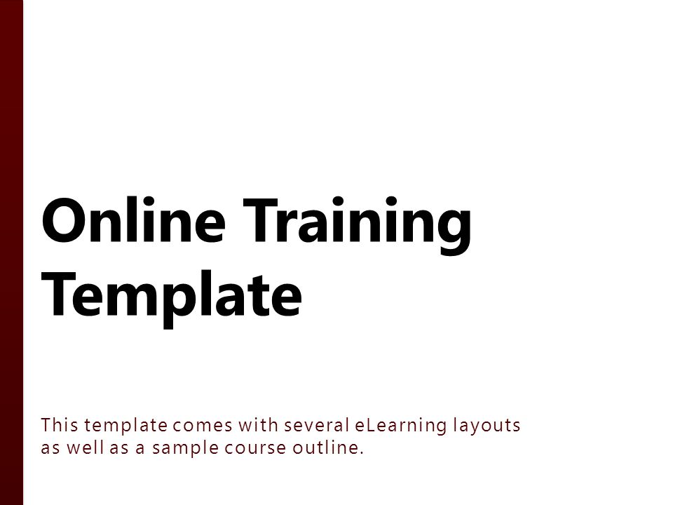 training course outline template