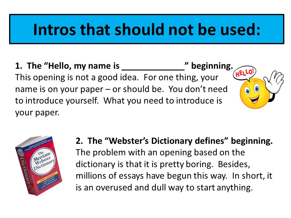 Writing introductions