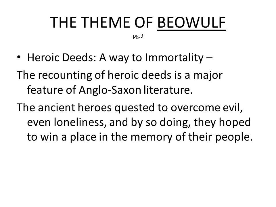 Heroic characters of literature beowulf
