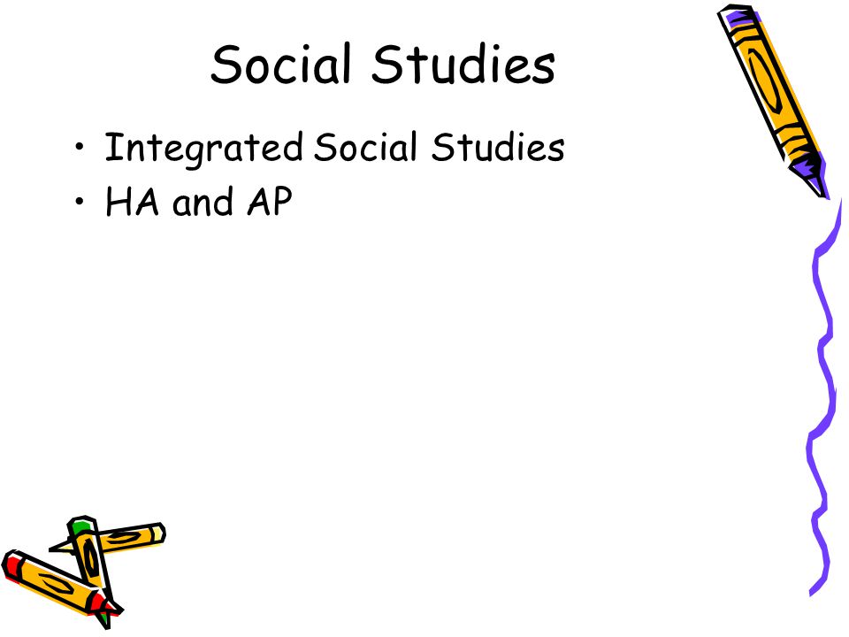 Social Studies Integrated Social Studies HA and AP
