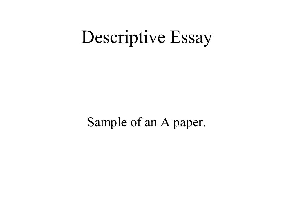 descriptive essay about person