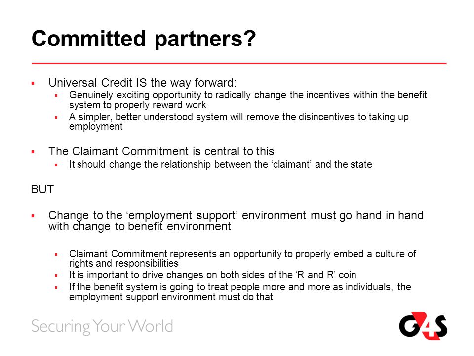 Committed partners.