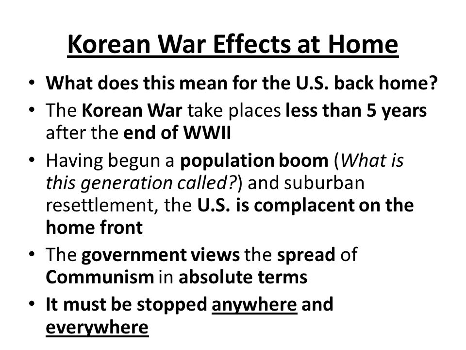korean war effects