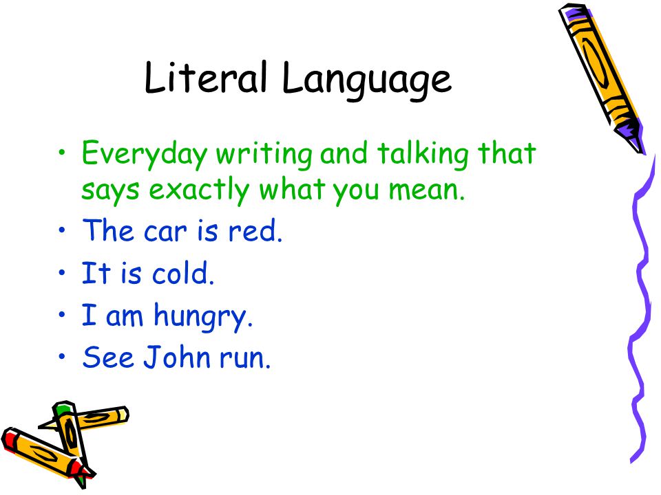 literal language