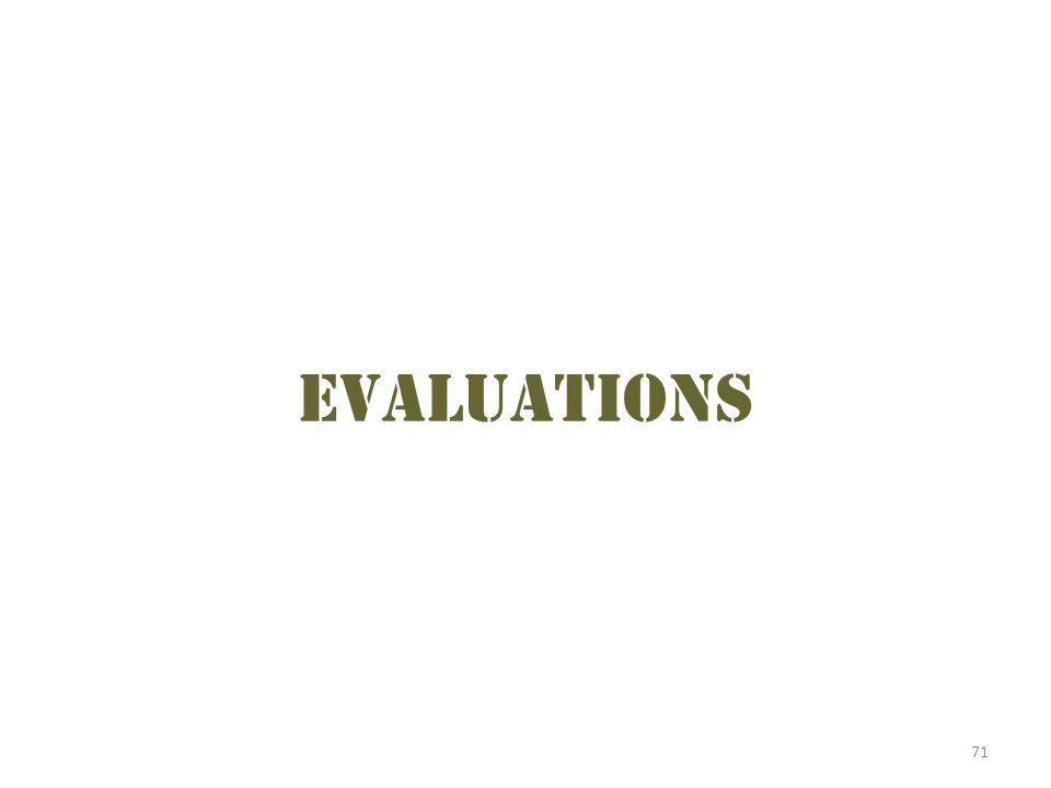 71 evaluations