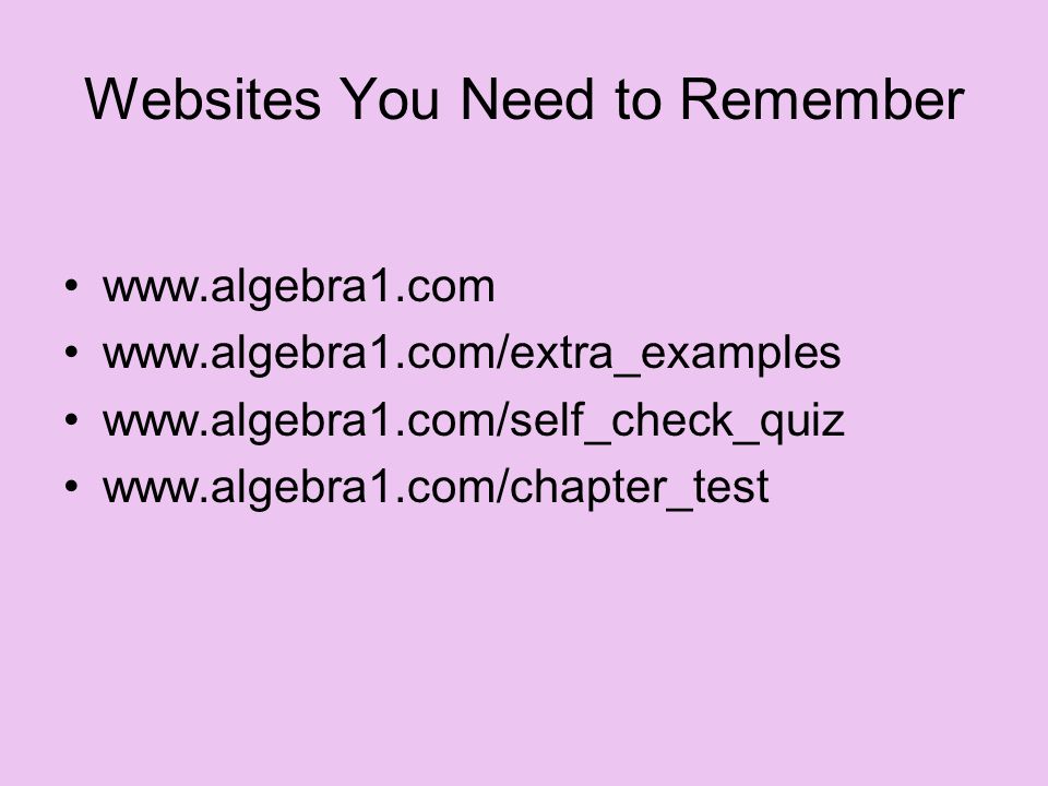 Websites You Need to Remember