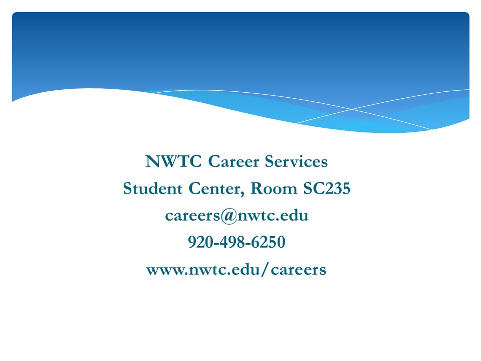 NWTC Career Services Student Center, Room SC