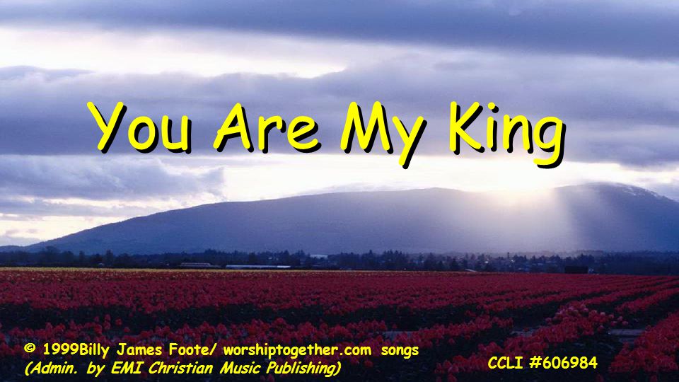 © 1999Billy James Foote/ worshiptogether.com songs (Admin.