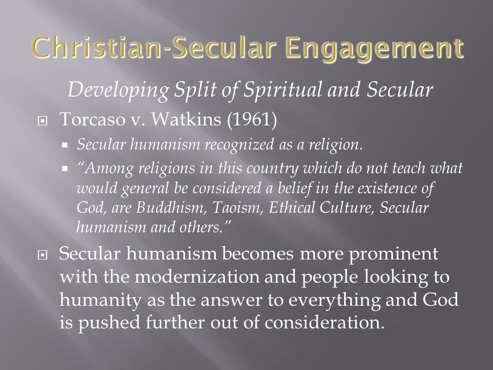 secular humanism vs christianity Is secular humanism an entirely secular philosophy humanist philosophies are inextricably connected to the judeo-christian notion of the worth of individual. secular humanism vs christianity Is secular humanism an entirely secular philosophy humanist philosophies are inextricably connected to the judeo-christian notion of the worth of individual.