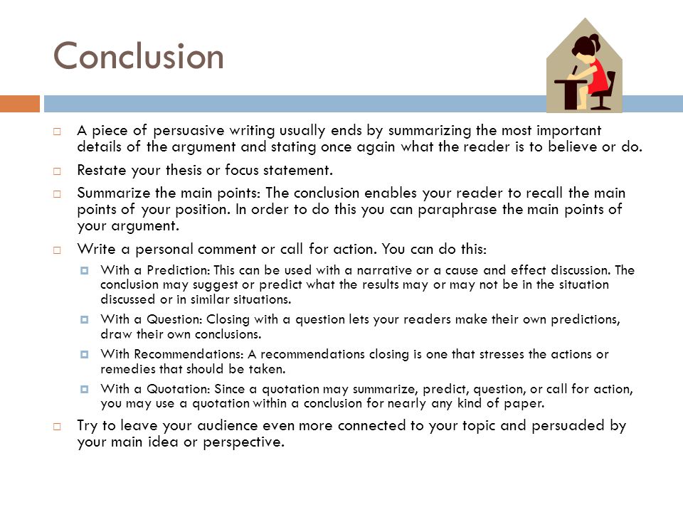 Do Write Conclusion Persuasive Essay