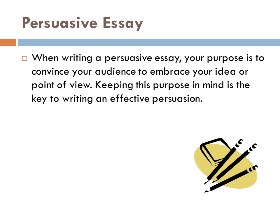 What is the purpose of writing a persuasive essay