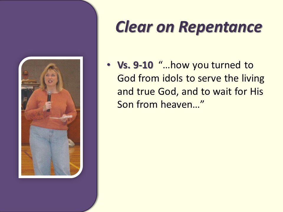 Clear on Repentance Vs Vs.
