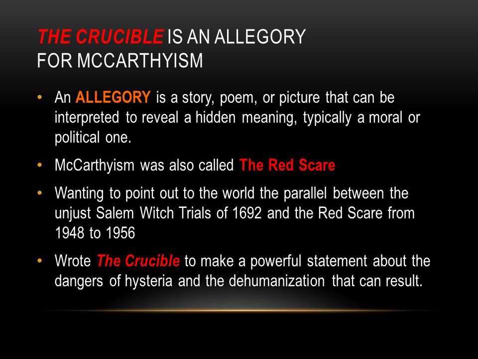 The Crucible Thesis Statement