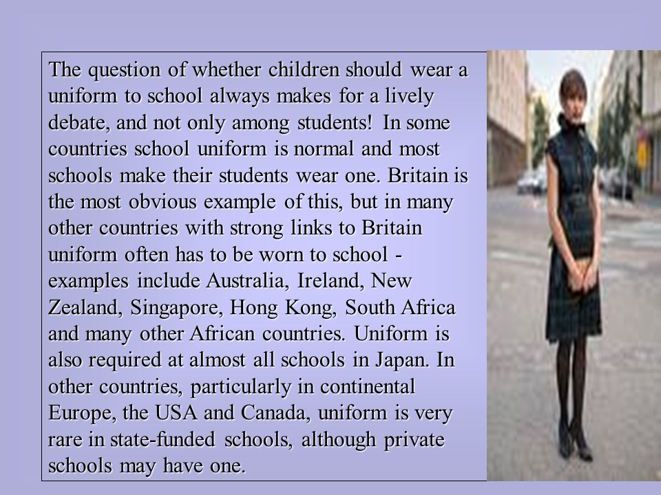Student should be required to wear school uniform essay