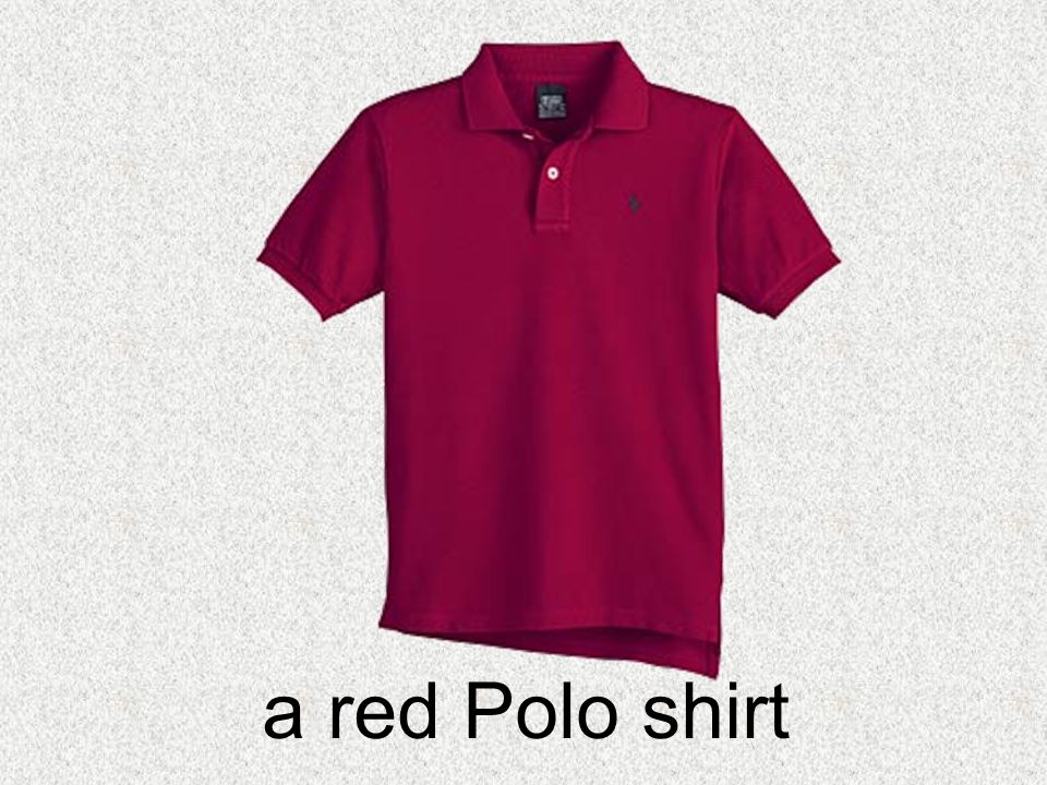 a red Polo shirt