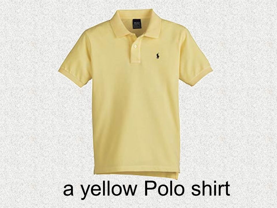 a yellow Polo shirt