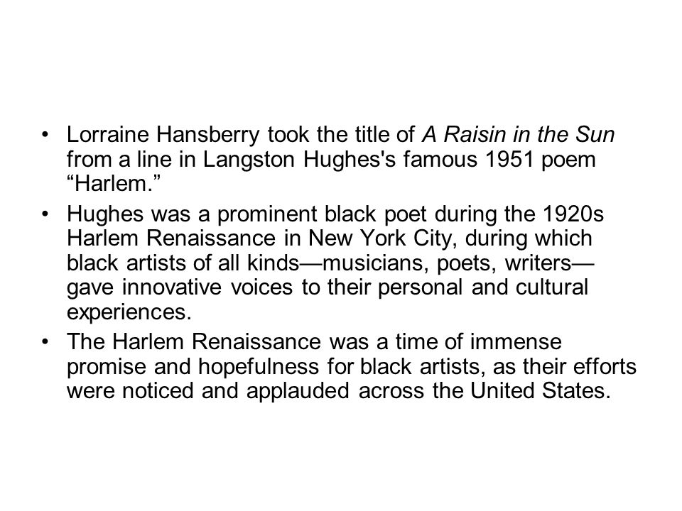 an analysis of the themes presented in a raisin in the sun by lorraine hansberry Love and sacrifice: analysis of lorraine hansberry's a raisin in a raisin in the sun, reflects the theme that one must sacrifice something for the love and. an analysis of the themes presented in a raisin in the sun by lorraine hansberry Love and sacrifice: analysis of lorraine hansberry's a raisin in a raisin in the sun, reflects the theme that one must sacrifice something for the love and.