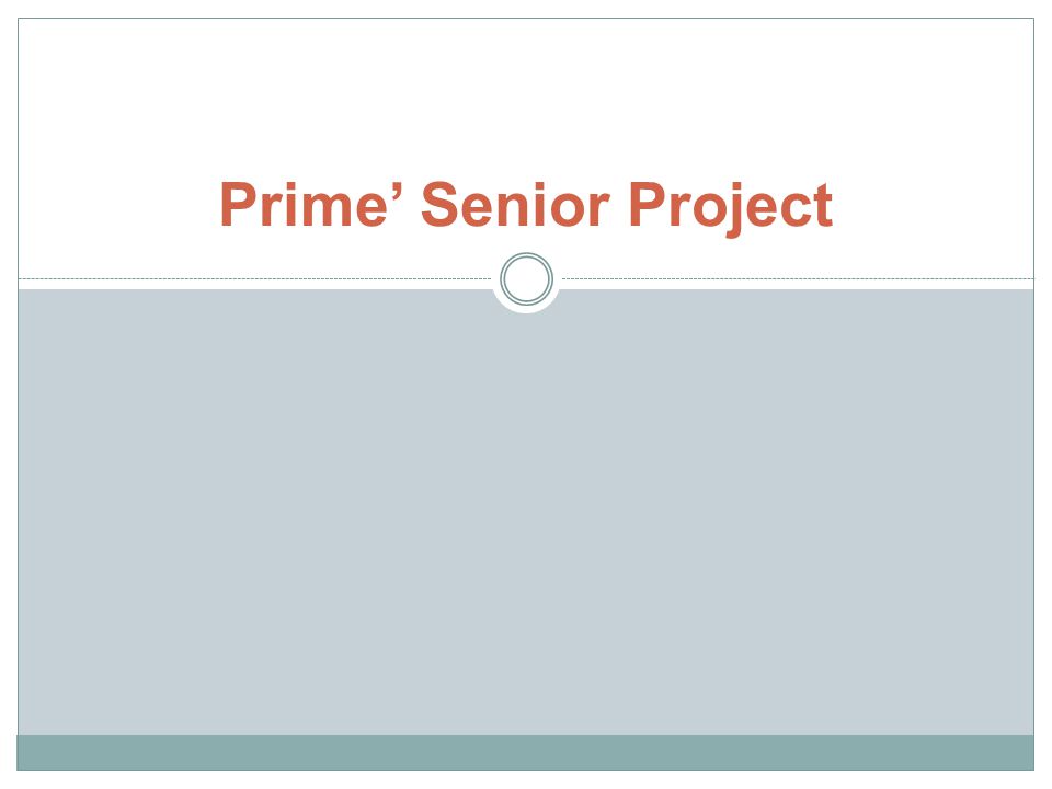 senior project presentation