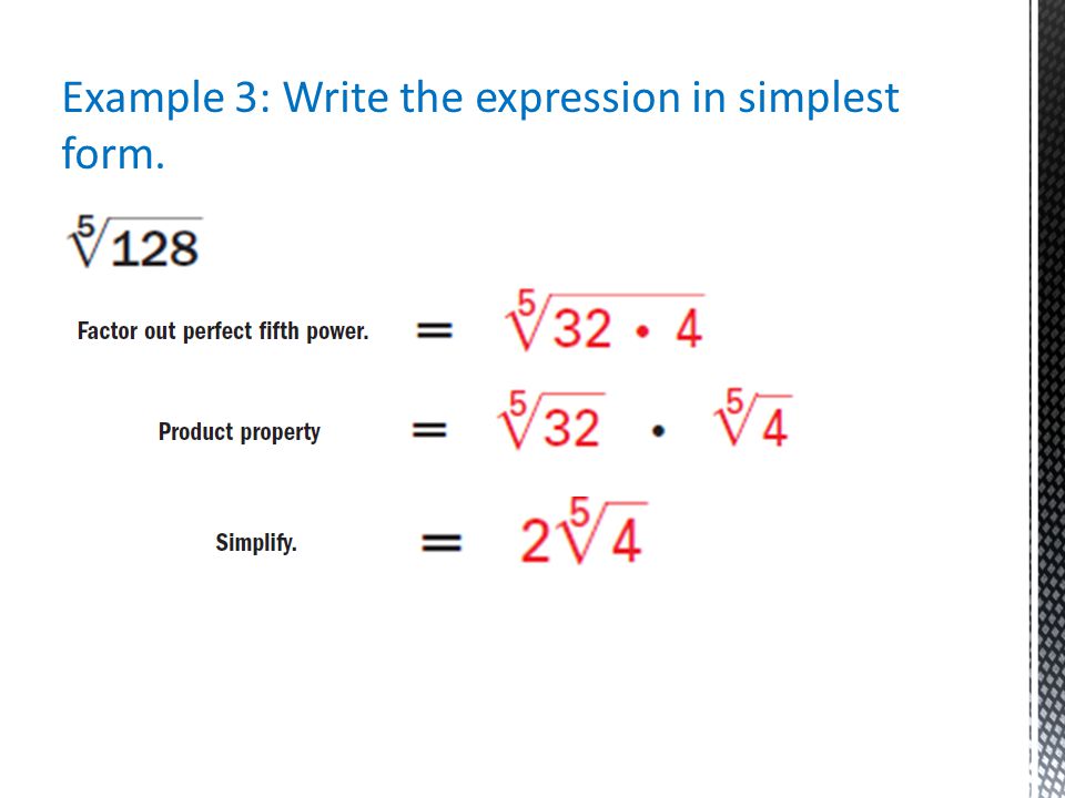Example 3: Write the expression in simplest form.