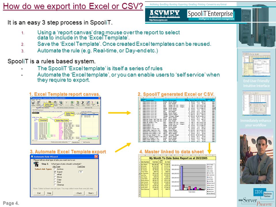 How do we export into Excel or CSV. It is an easy 3 step process in SpooliT.