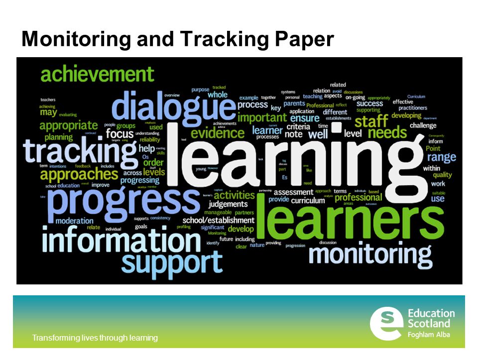 Transforming lives through learning Monitoring and Tracking Paper