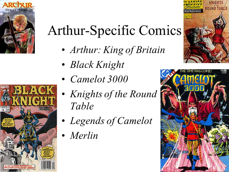 Arthur-Specific Comics Arthur: King of Britain Black Knight Camelot 3000 Knights of the Round Table Legends of Camelot Merlin