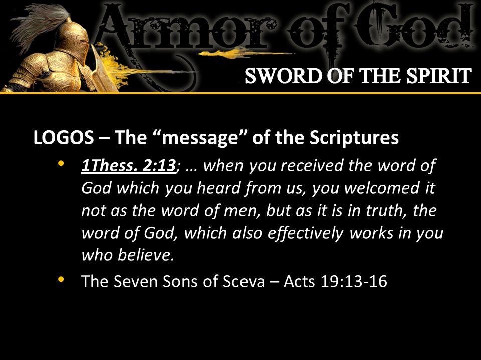LOGOS – The message of the Scriptures 1Thess.