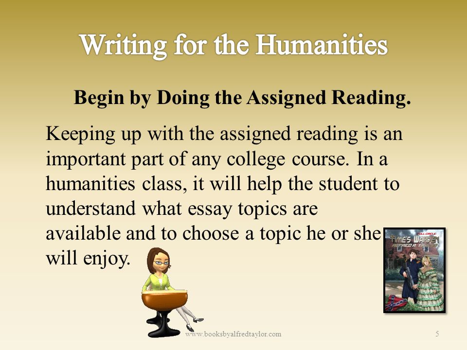 5 Begin by Doing the Assigned Reading.