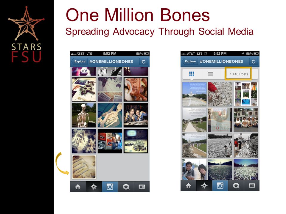 Our organization started the #OneMillionBones hashtag