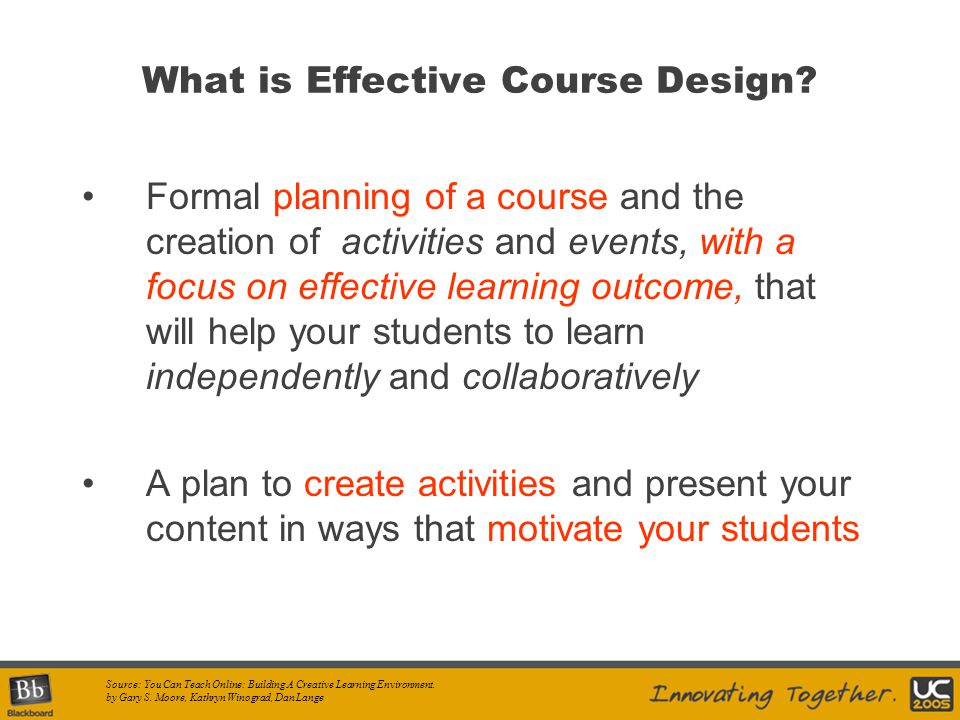 What is Effective Course Design.