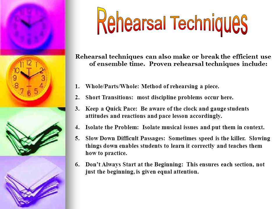 rehearsal techniques