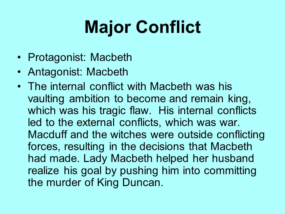 Conflict in macbeth