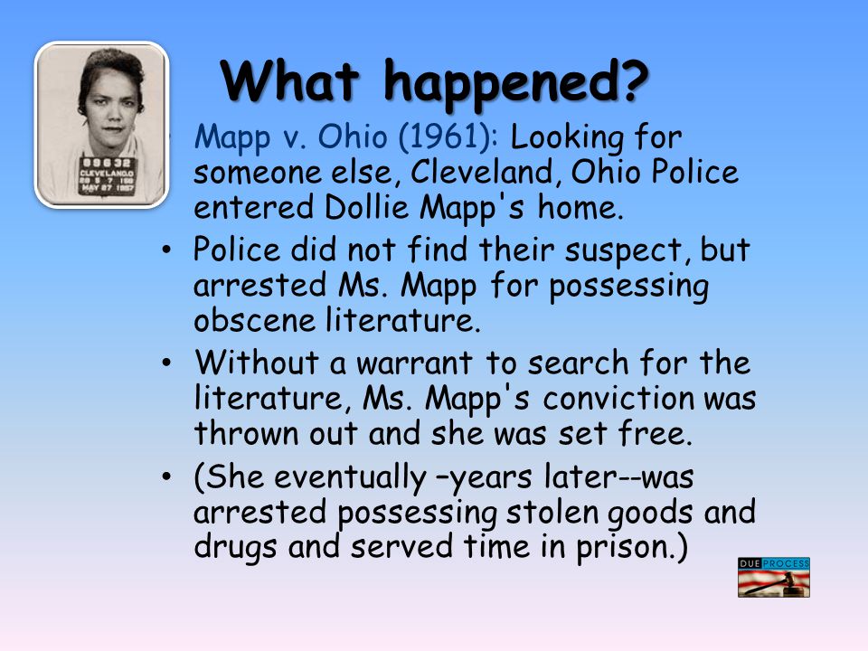 What happened. Mapp v.