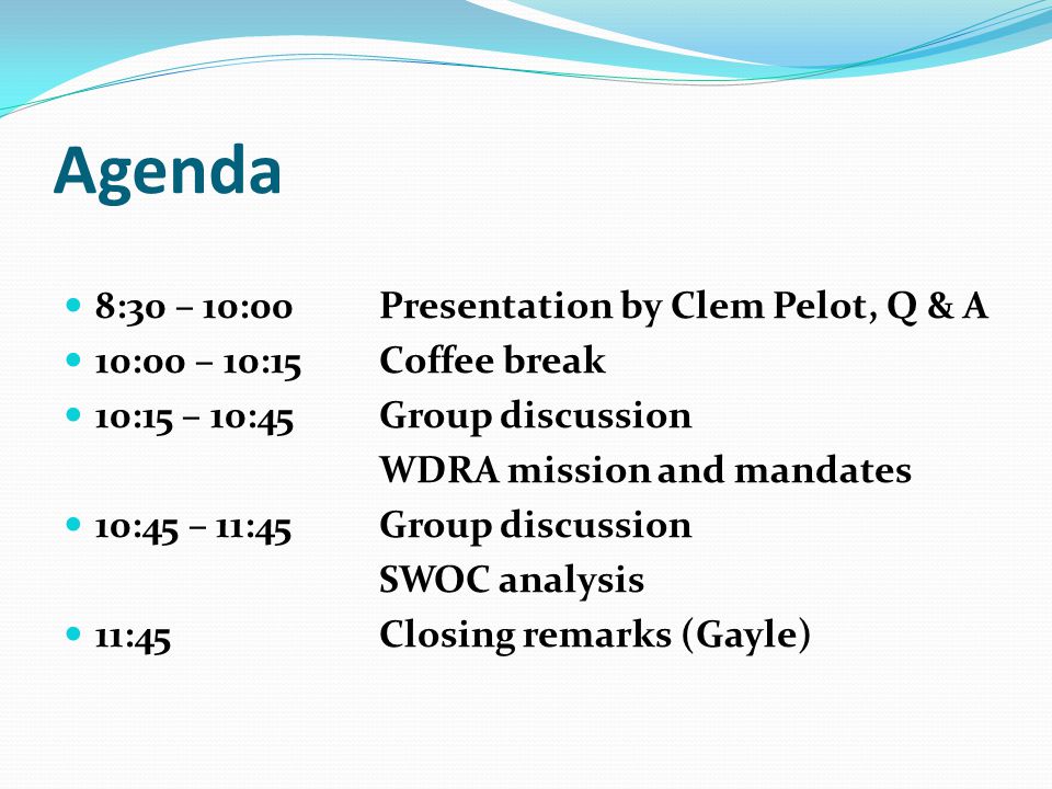 strategic planning agenda
