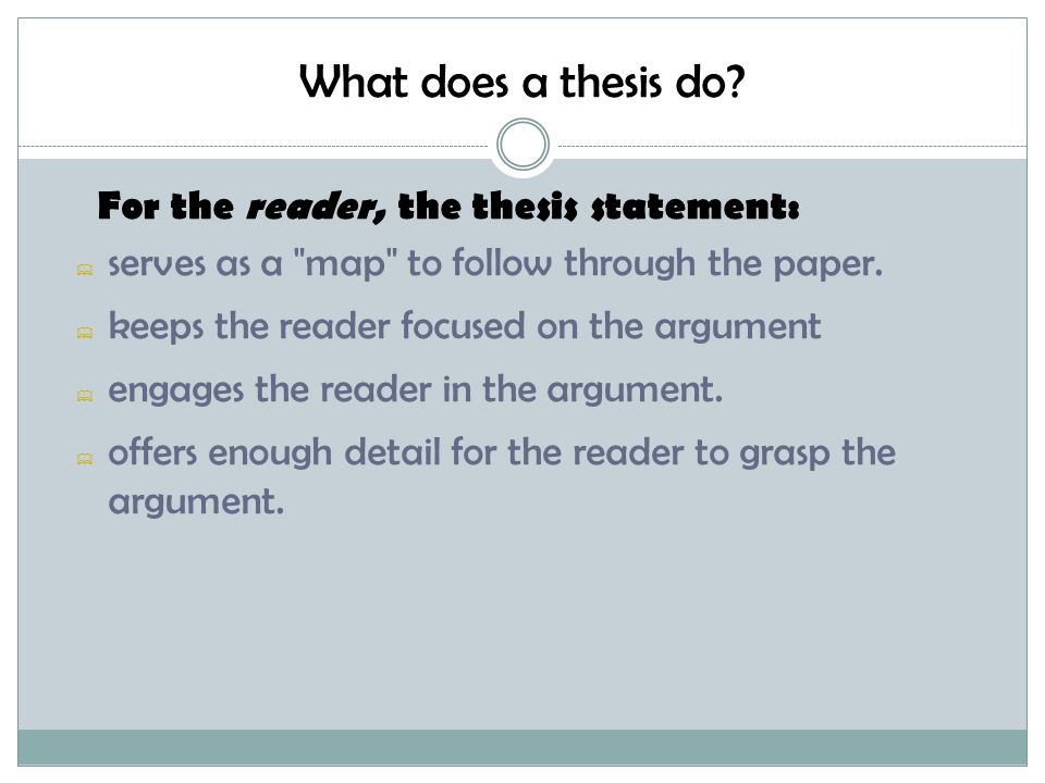 Definition for thesis statement