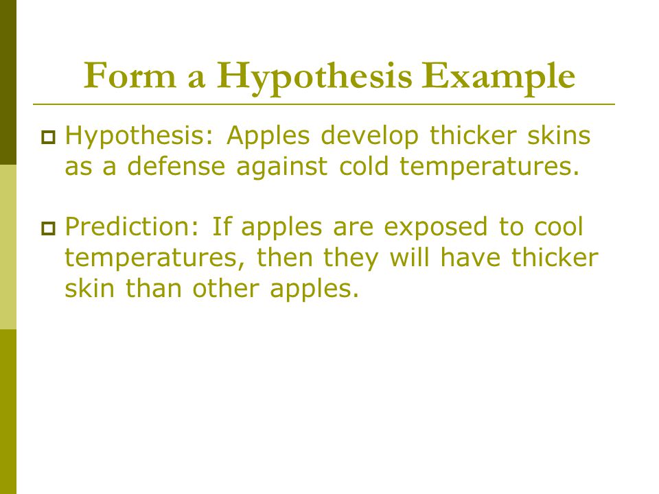 formal hypothesis What is a hypothesis a hypothesis is a tentative, testable answer to a scientific question once a scientist has a scientific question she is interested in, the scientist reads up to find out what is already known on the topic. formal hypothesis What is a hypothesis a hypothesis is a tentative, testable answer to a scientific question once a scientist has a scientific question she is interested in, the scientist reads up to find out what is already known on the topic.
