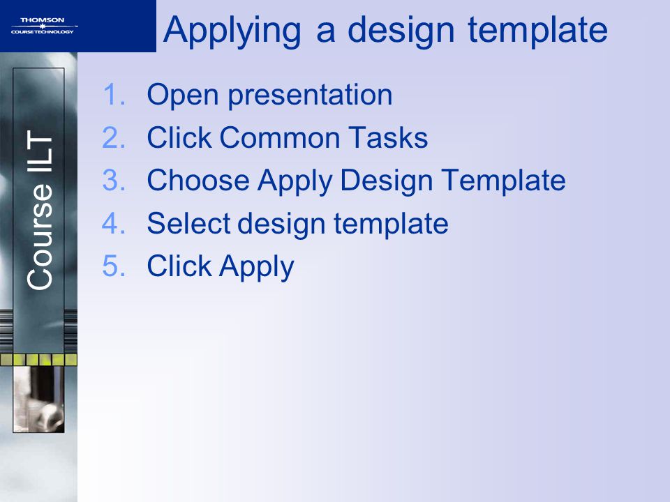 to create a presentation based on a template click the