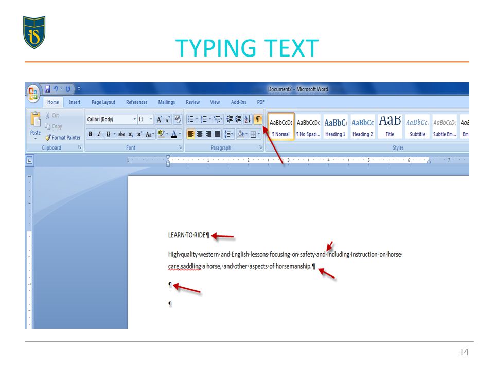 TYPING TEXT 14