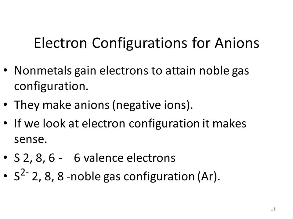 Electron Dots For Cations Metals will have very few valence electrons These will come off Forming cations (positive ions) Ca 2+ Calcium has lost two valence electrons 10
