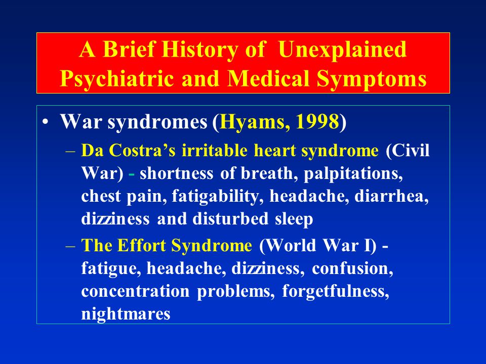Psychiatric problems in world war i