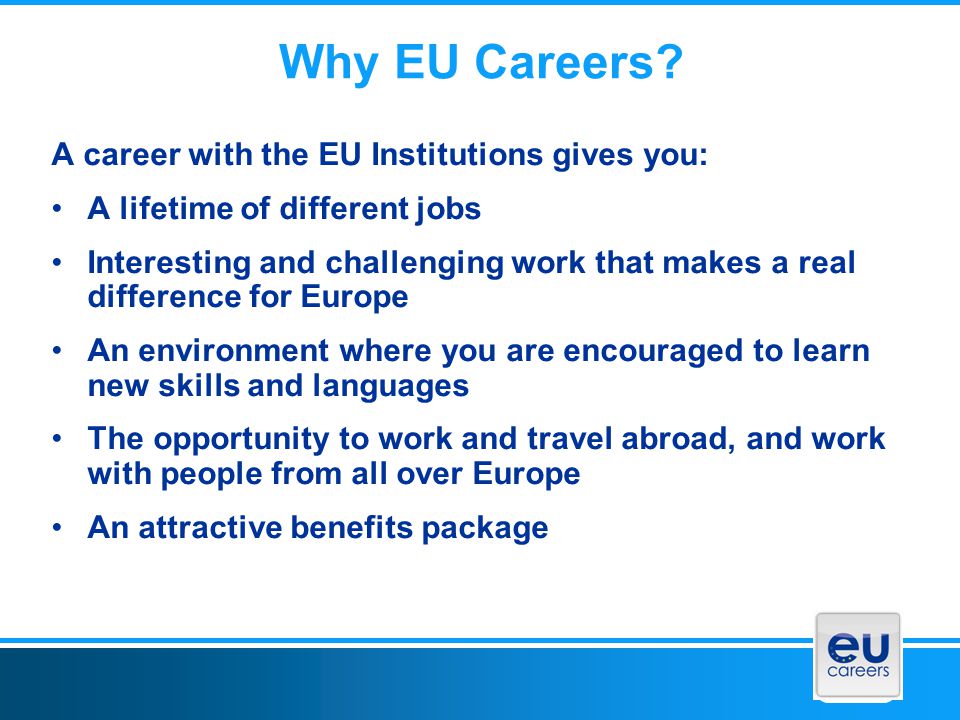 Why EU Careers.