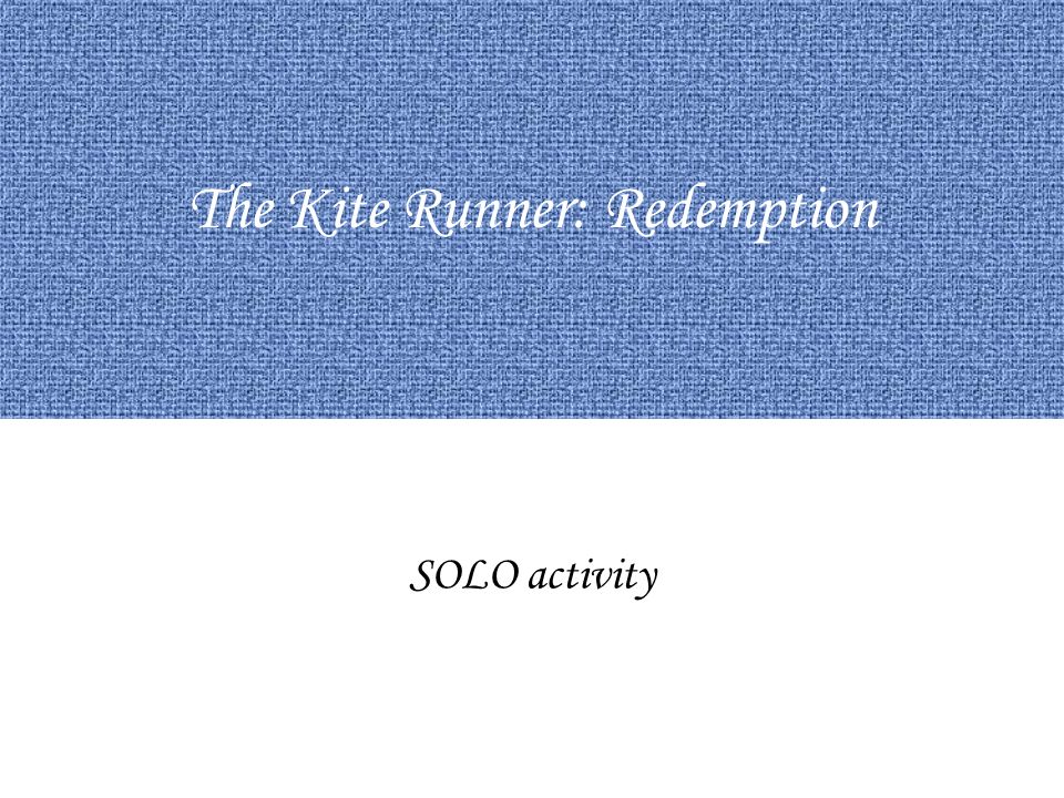 Kite runner redemption essay questions