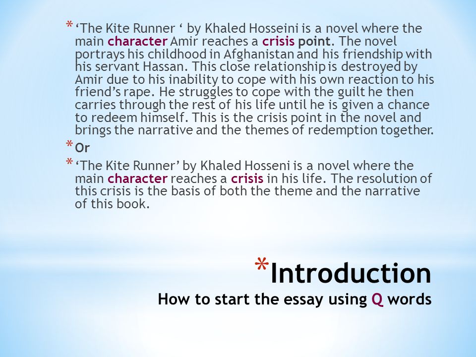 characters of the kite runner essay Answers to all kite runner essay questions, full list of kite runner essay topics and the kite runner essay prompts are gathered here. characters of the kite runner essay Answers to all kite runner essay questions, full list of kite runner essay topics and the kite runner essay prompts are gathered here.
