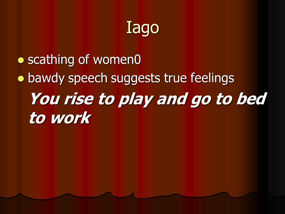 othello iago essay Reputation in othello essay reputation plays an important role in othello, as iago uses his own reputation as well as the reputation of others to manipulate. othello iago essay Reputation in othello essay reputation plays an important role in othello, as iago uses his own reputation as well as the reputation of others to manipulate.