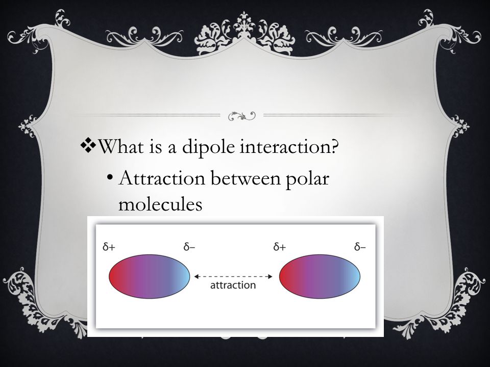 Attraction between polar molecules