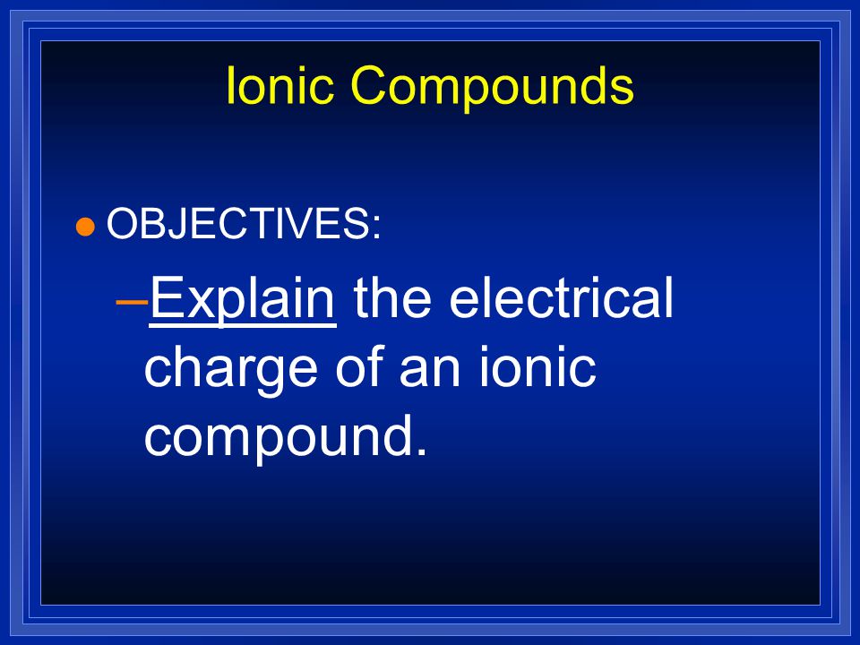 Stable Electron Configurations l All atoms react to try and achieve a noble gas configuration.