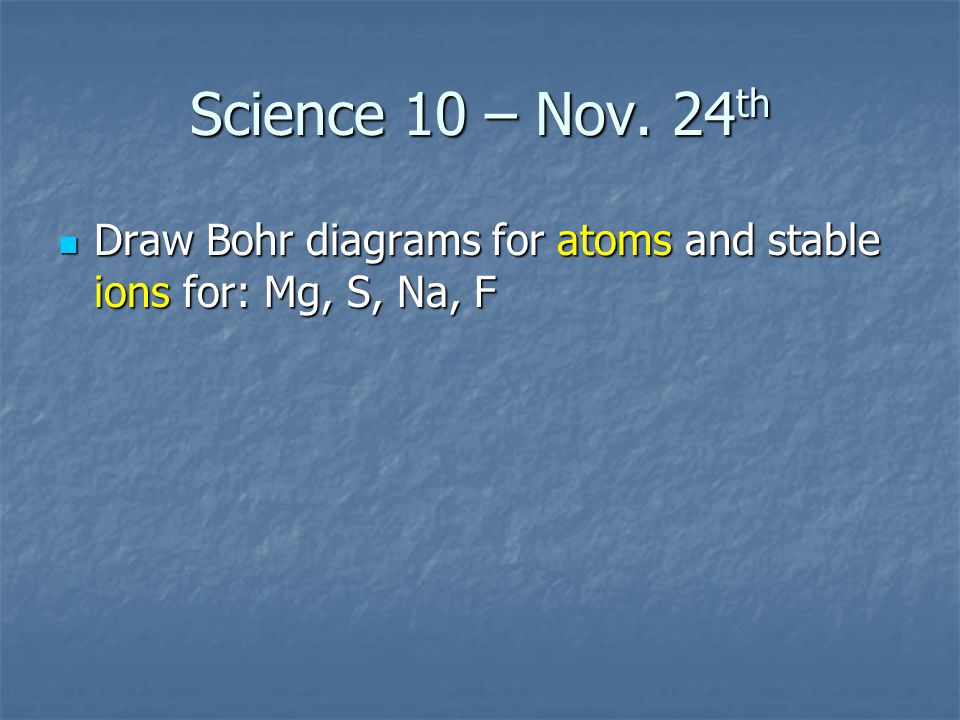 Science 10 – Nov.