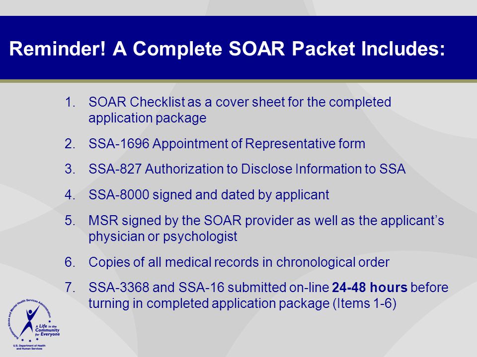 strengthening applications diving in a soar application walk form ssa 827 authorization