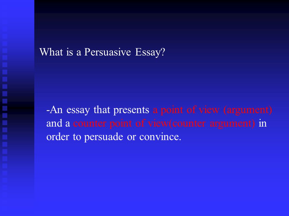 OBJECTIVE THIS week and NEXT week, we will study persuasive essay…