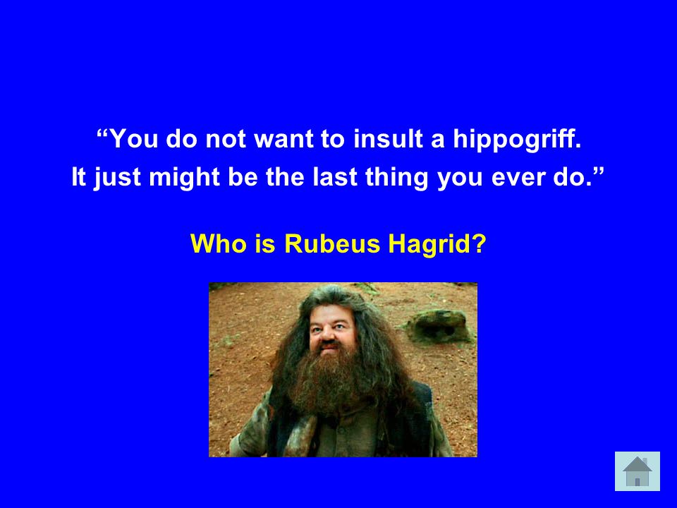 You do not want to insult a hippogriff.